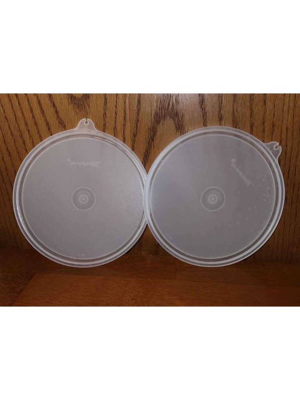 Vintage Tupperware Replacement Lid Seal Clear Round #227-47 Tab Set of 2 A6